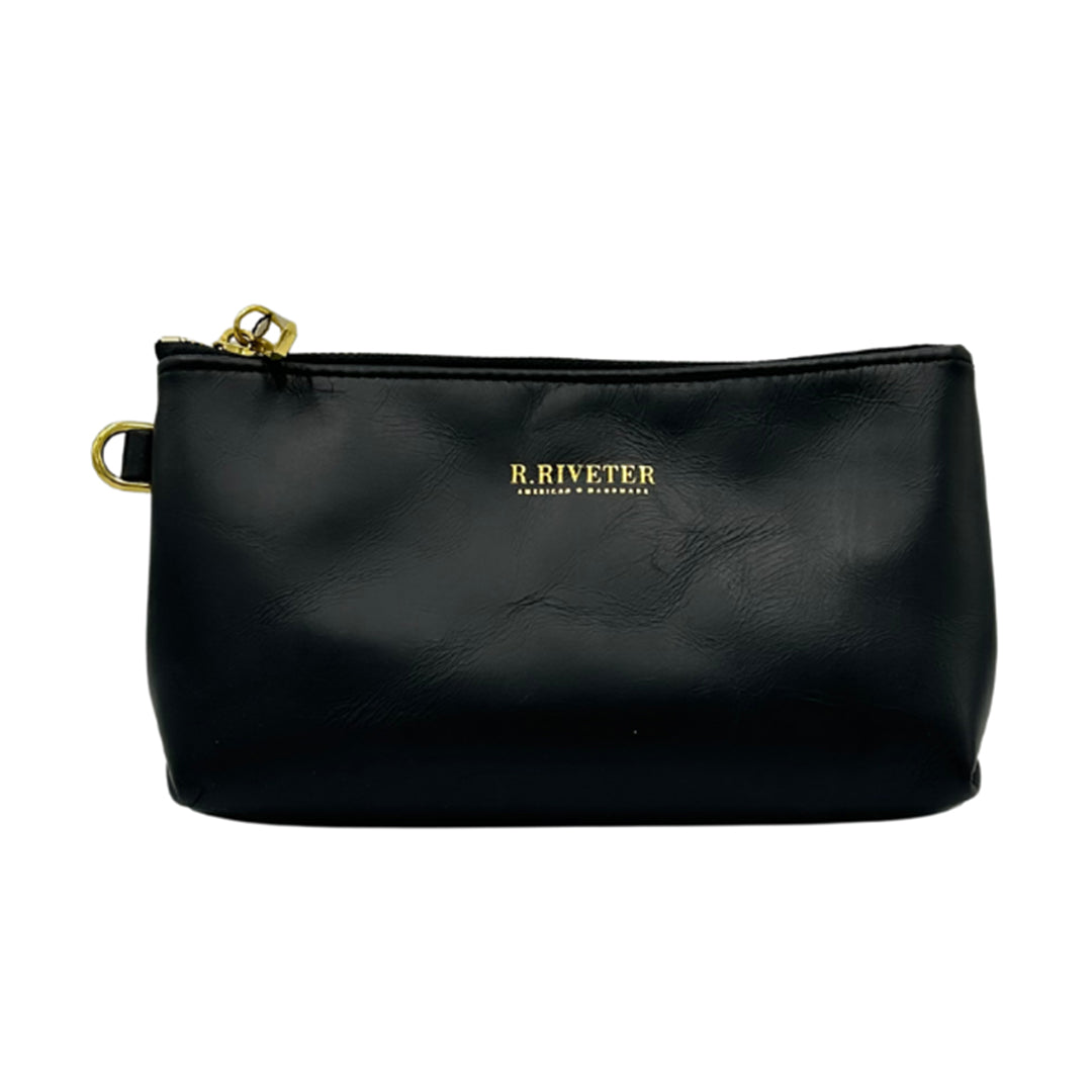 Lucy Zipper Pouch | Black Leather
