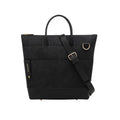 Otto Tote | Black Washed Canvas + Black Leather