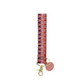 Wristlet Keychain | Breast Cancer Pink Geo Webbing