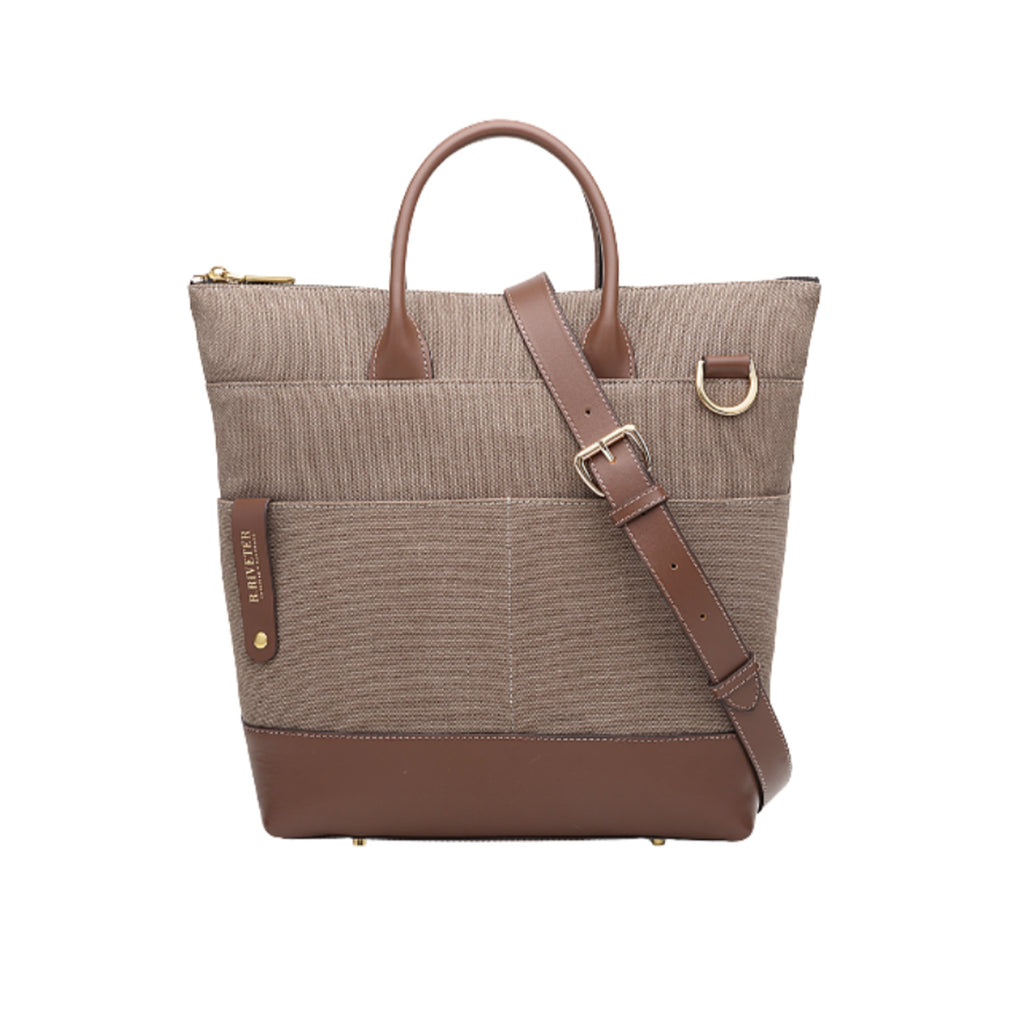 Otto Tote | Chocolate Washed Canvas + Brown Leather