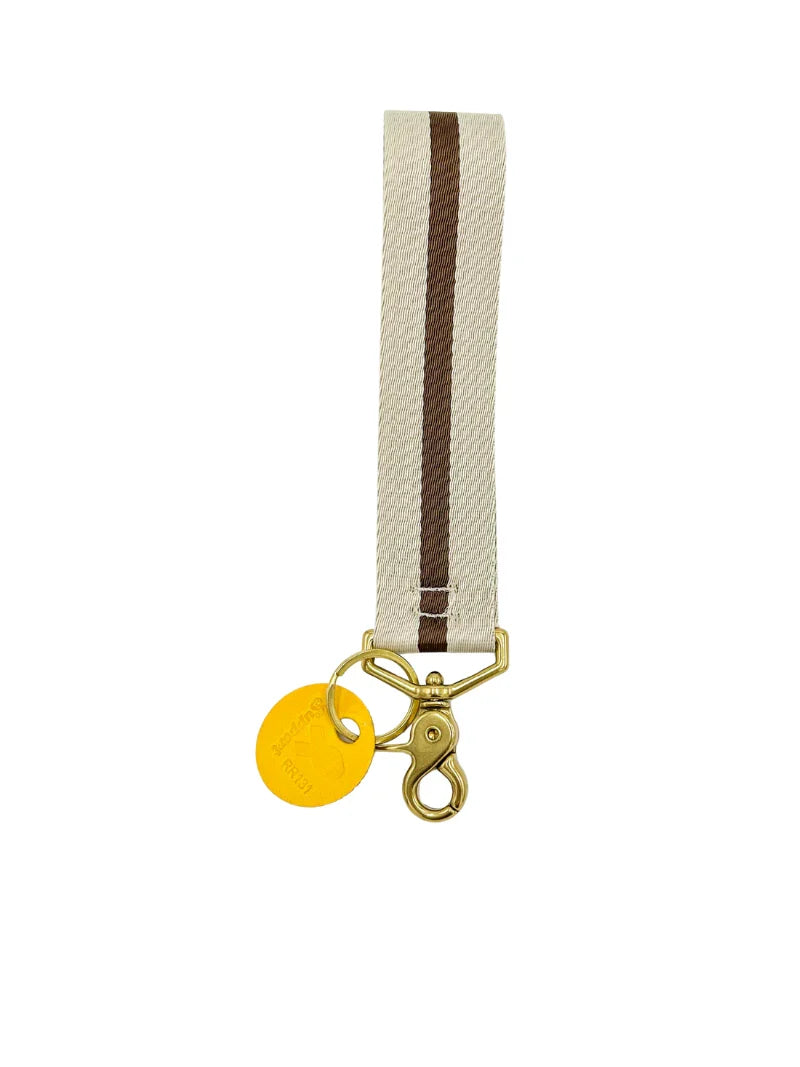 Wristlet Keychain | Neutral Stripe