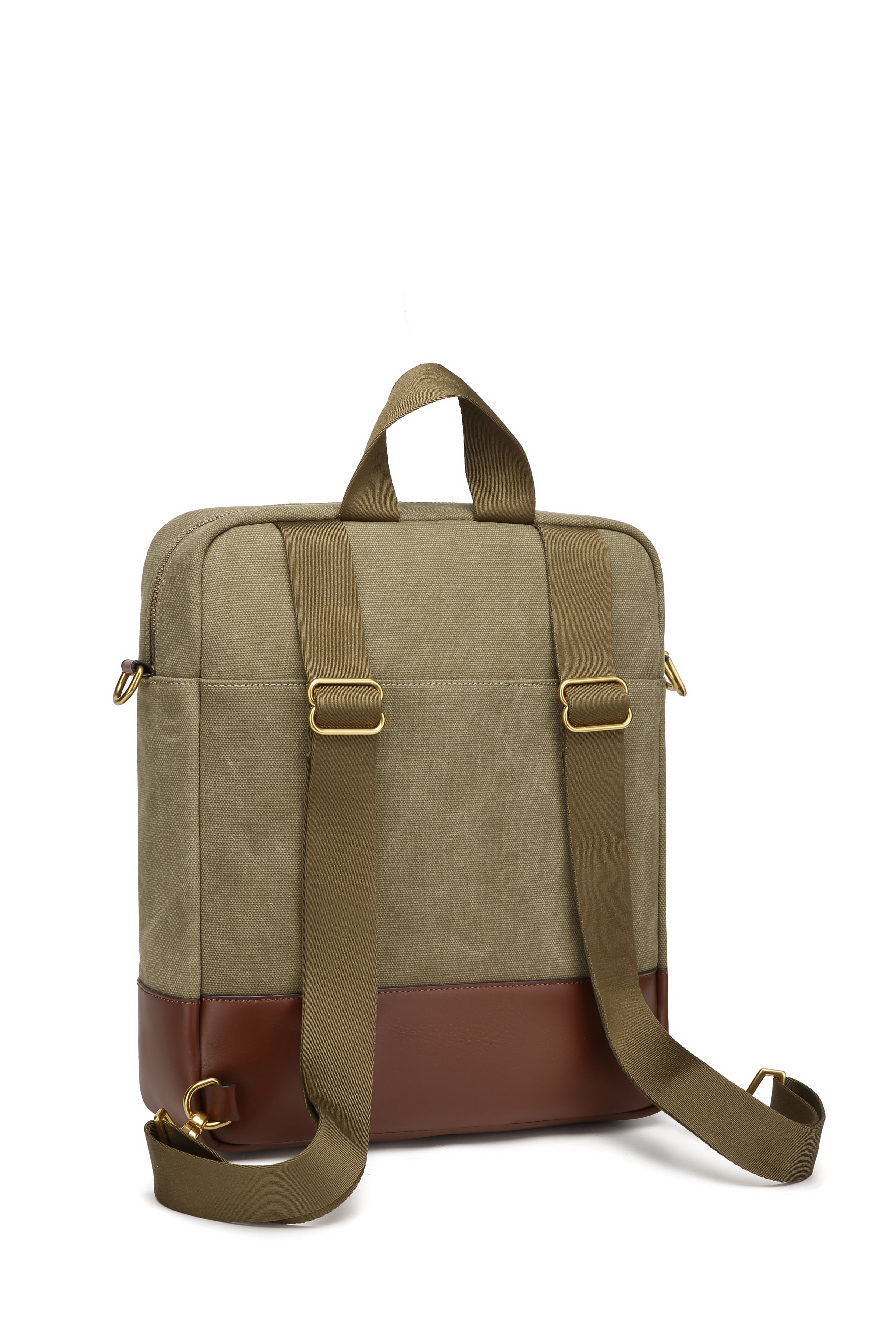 Corbin | Fatigue Washed Canvas + Brown Leather
