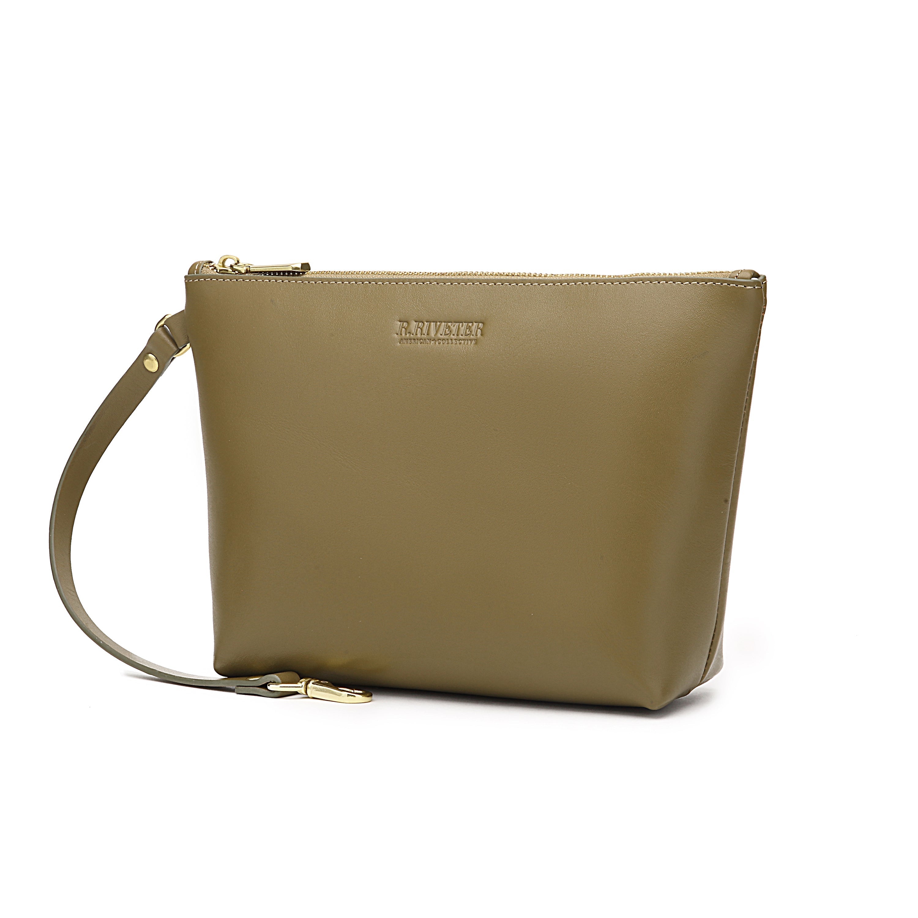 Naomi Zipper Clutch | Fatigue Leather