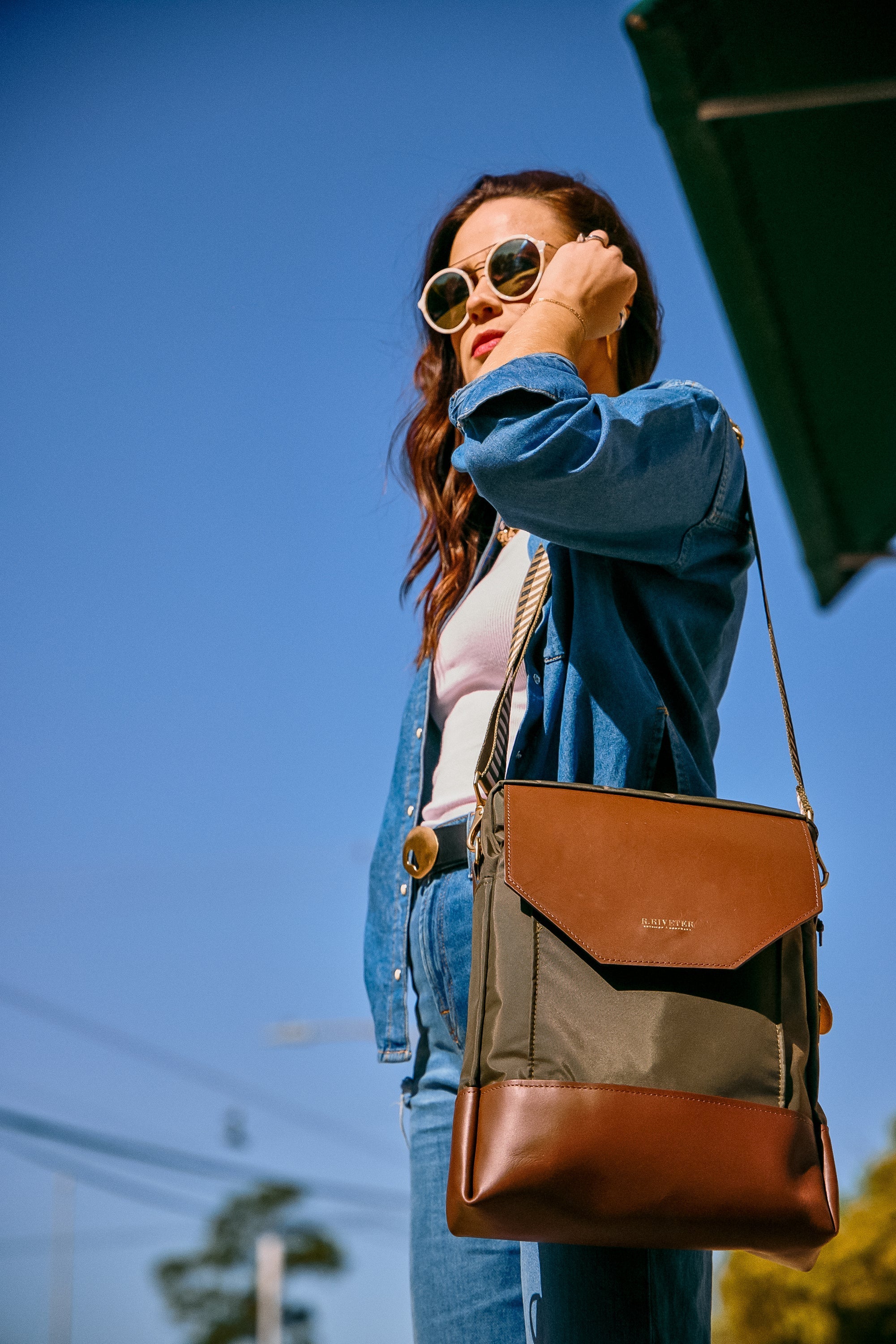 Corbin | Fatigue Washed Canvas + Brown Leather
