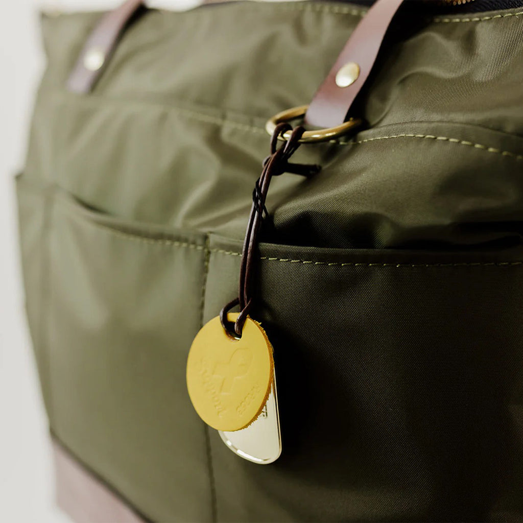Harriet Tote Bag | Fatigue Nylon + Brown Leather