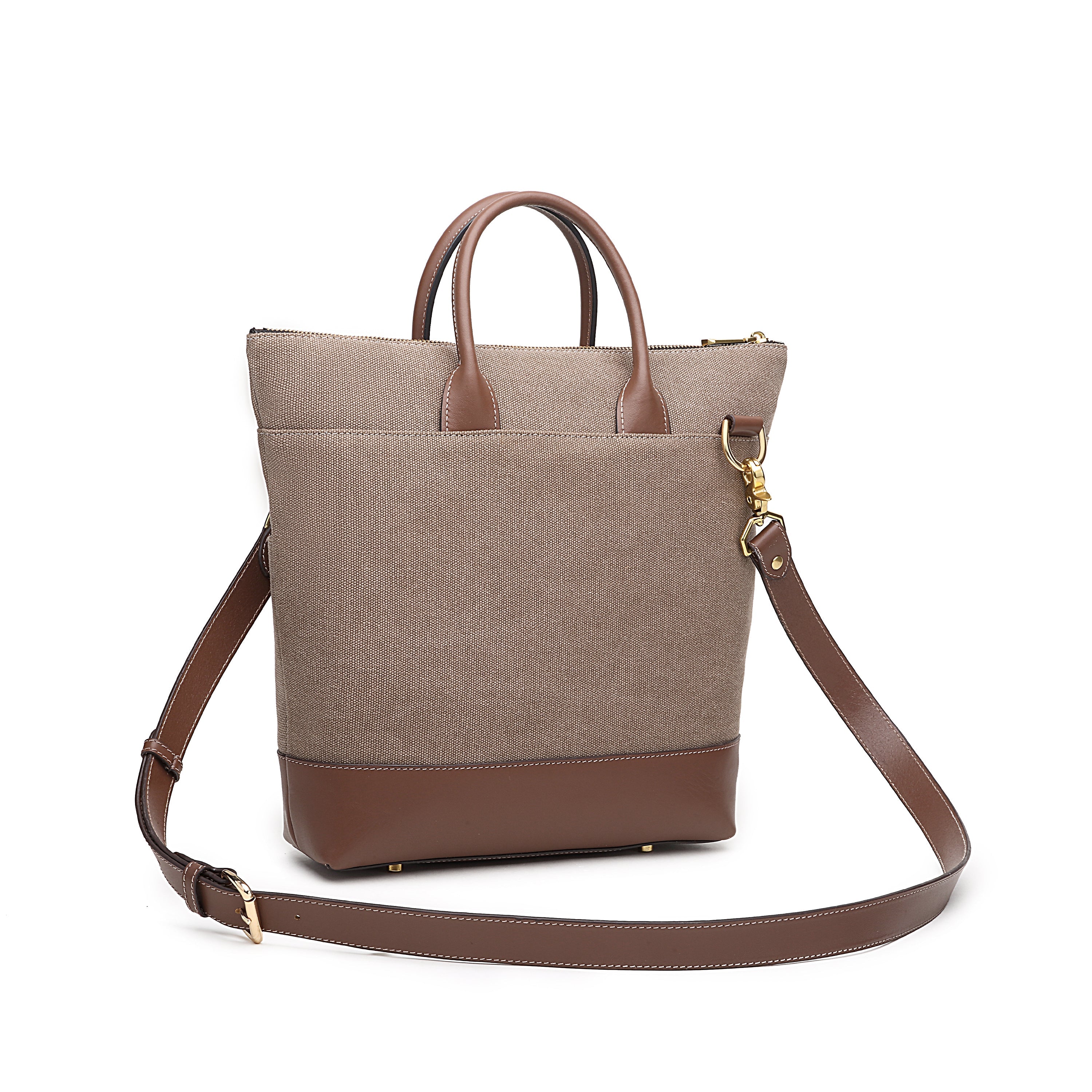 Otto Tote | Chocolate Washed Canvas + Brown Leather