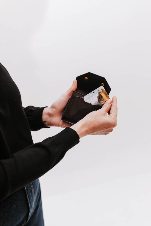 1972 Mini Wallet | Black Leather