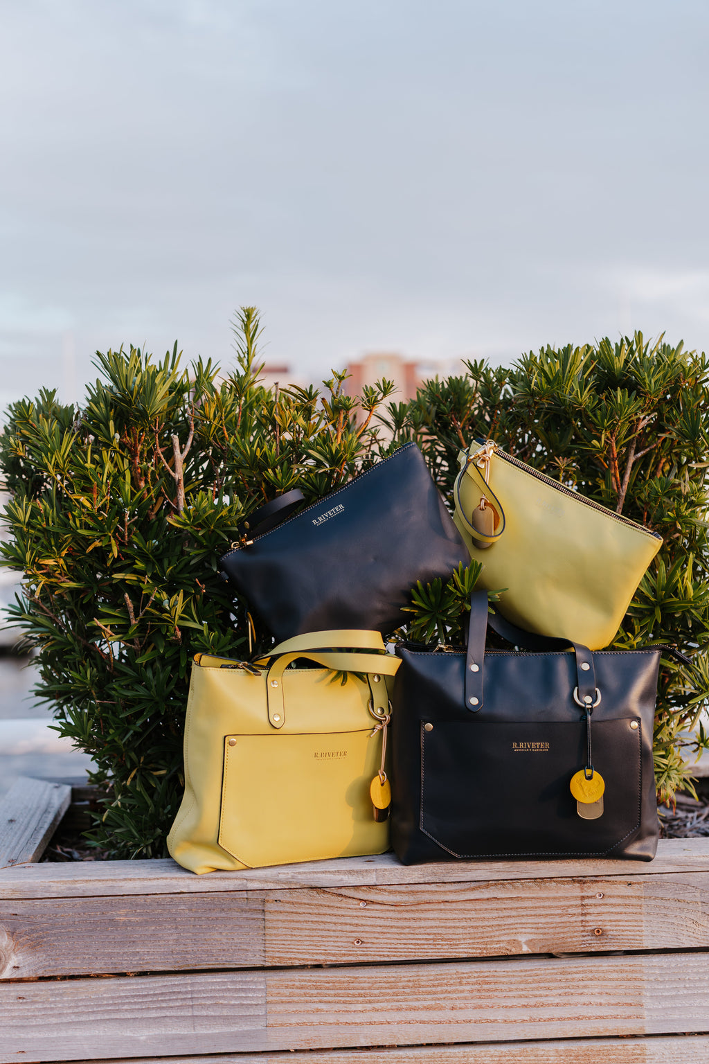 Marcy Satchel | Navy Leather