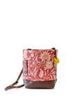 Betsy Bucket Bag | Red Bandana Canvas + Brown Leather