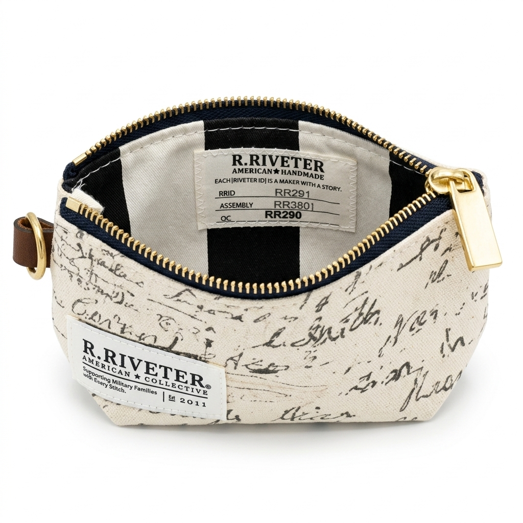 Lucy Mini Zipper Pouch | Canvas Letters to Home
