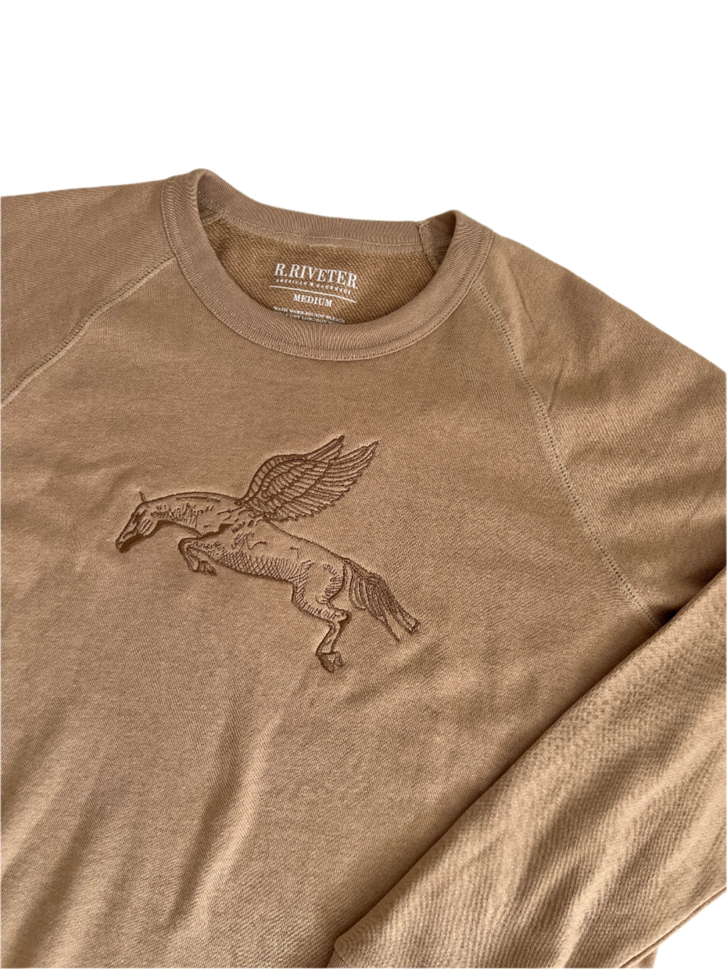 Crew Neck Terry Pullover | Take the Leap - Sand Small