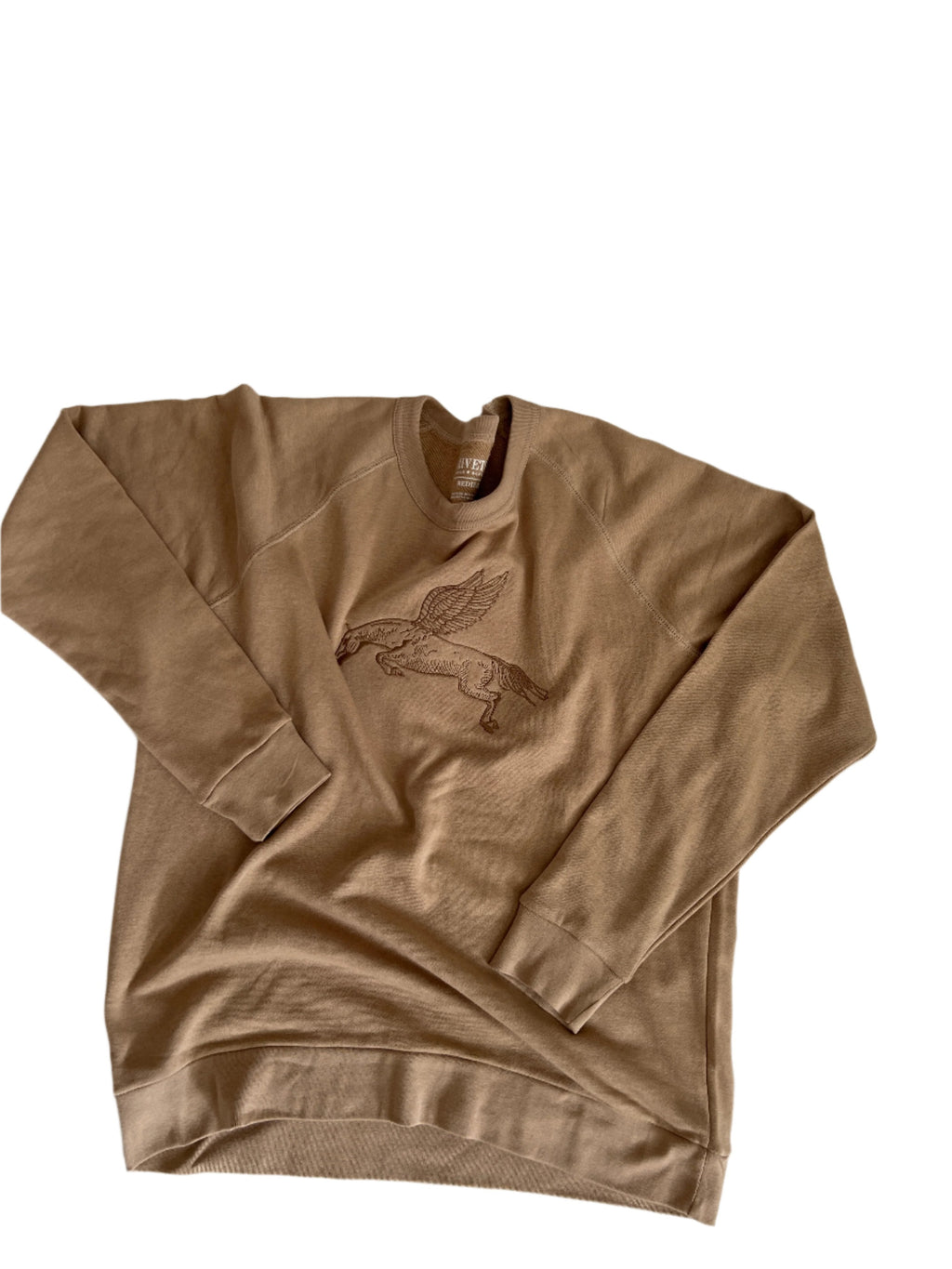 Crew Neck Terry Pullover | Take the Leap - Sand Small