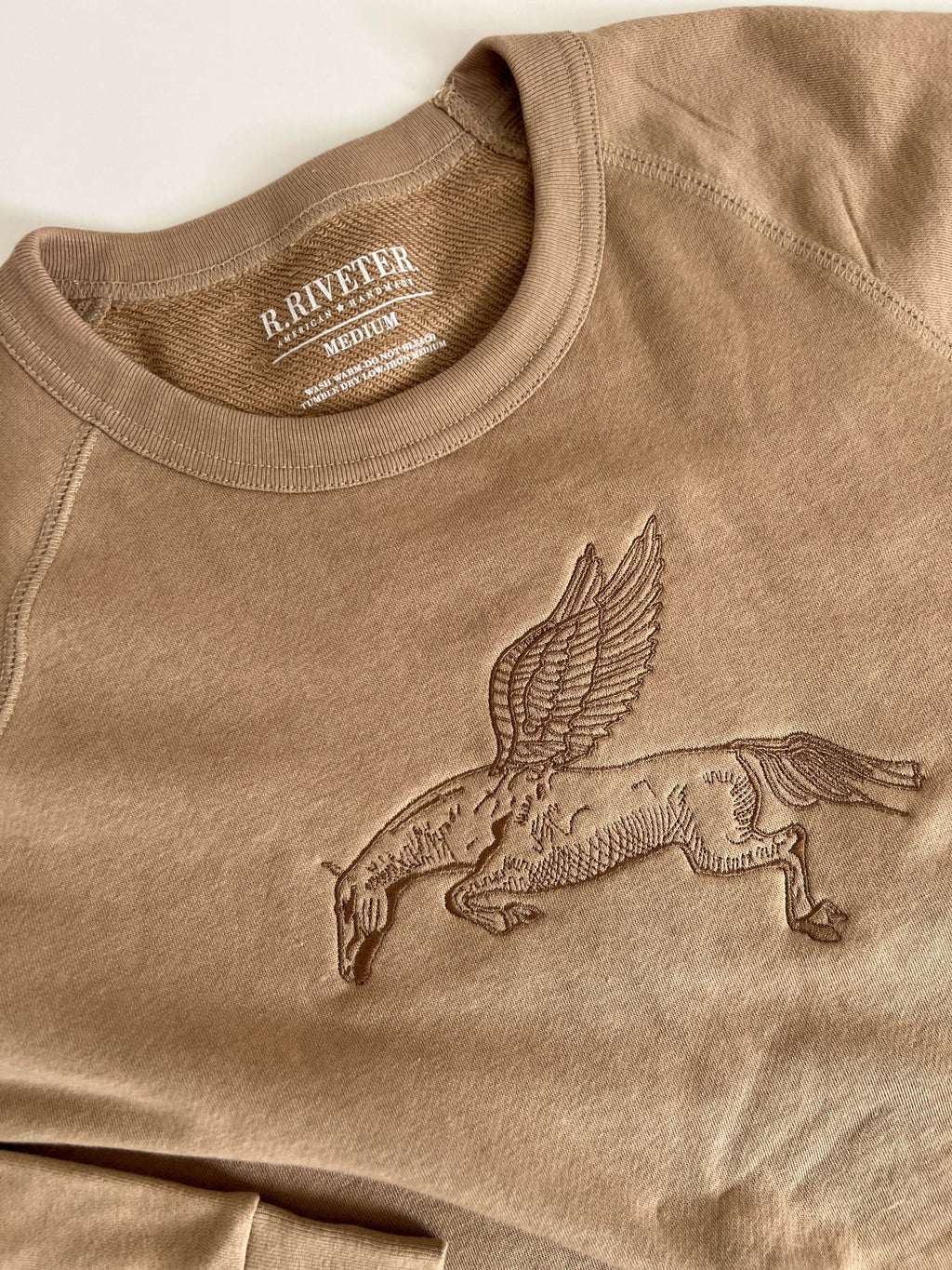 Crew Neck Terry Pullover | Take the Leap - Sand Small