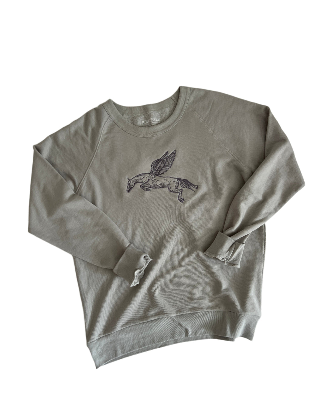 Crew Neck Terry Pullover | Take the Leap - Grey Medium