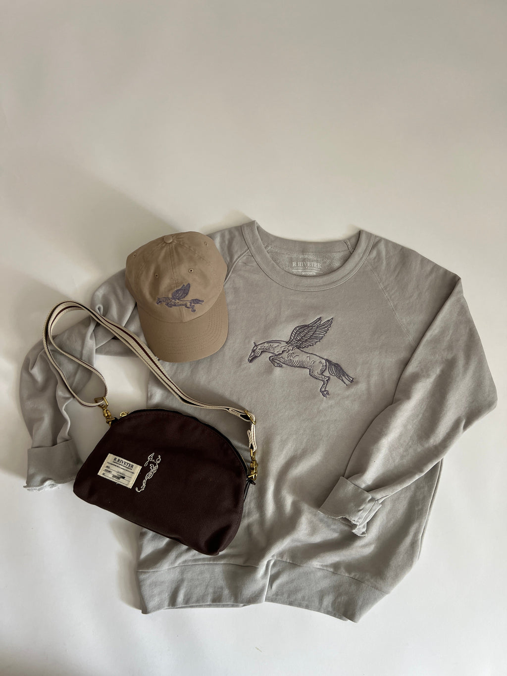 Crew Neck Terry Pullover | Take the Leap - Grey Medium