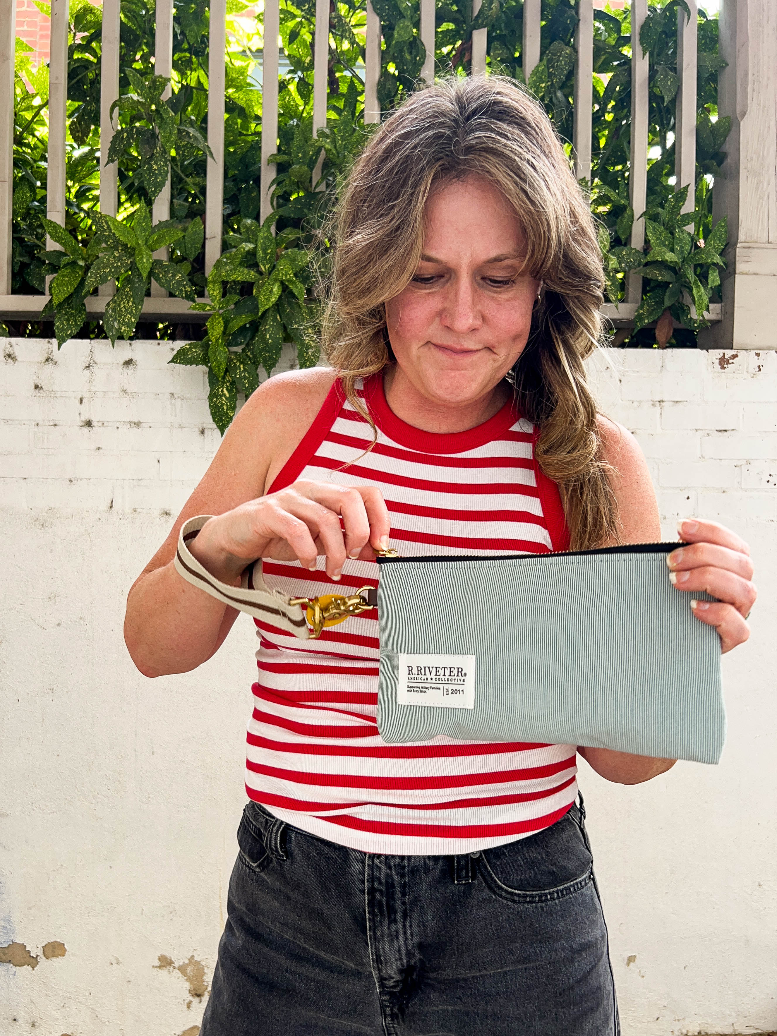Large Zipper Pouch Wristlet | Women Marines Limited Edition