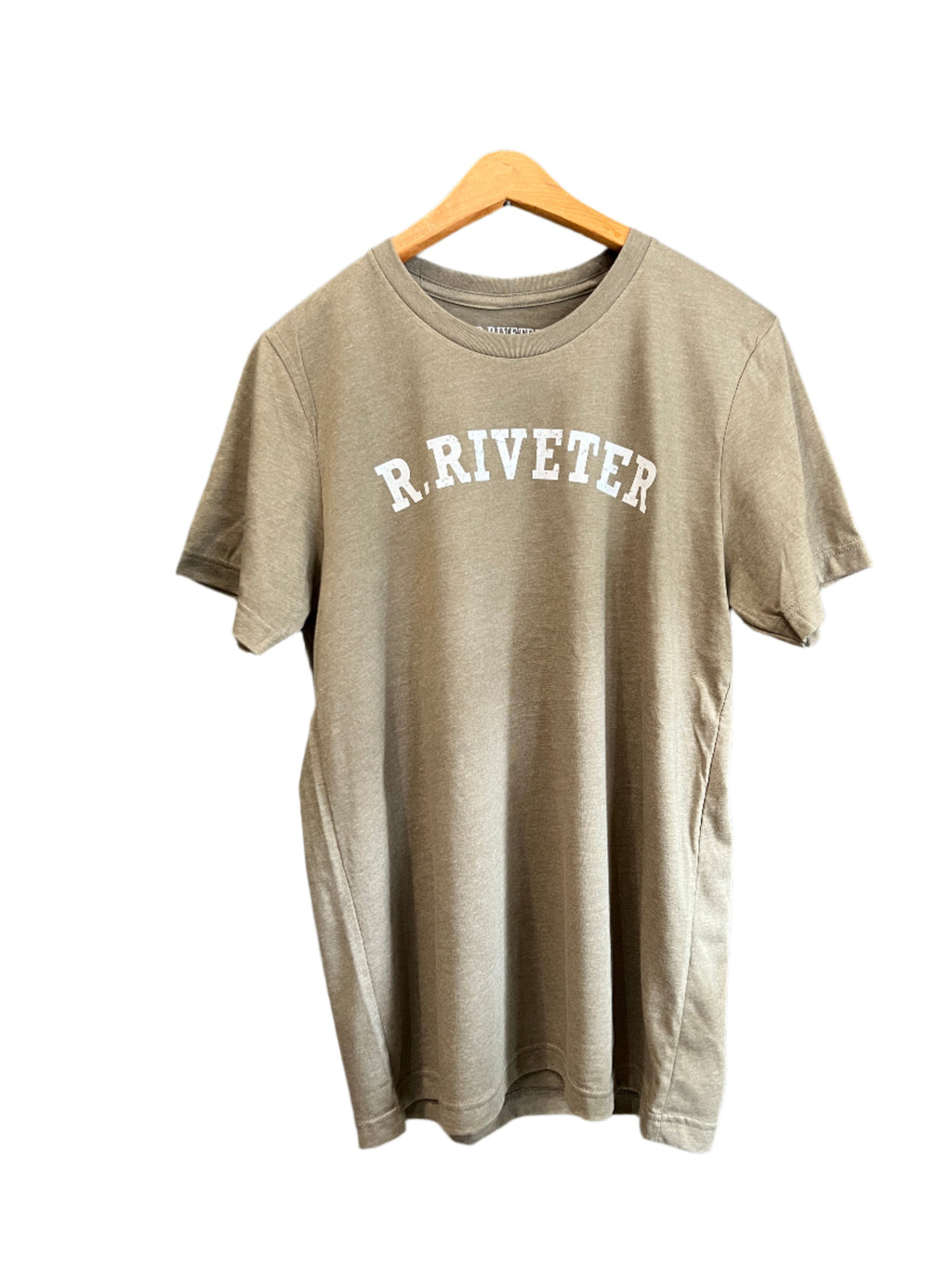 T Shirt | Vintatge Olive R Riveter Large