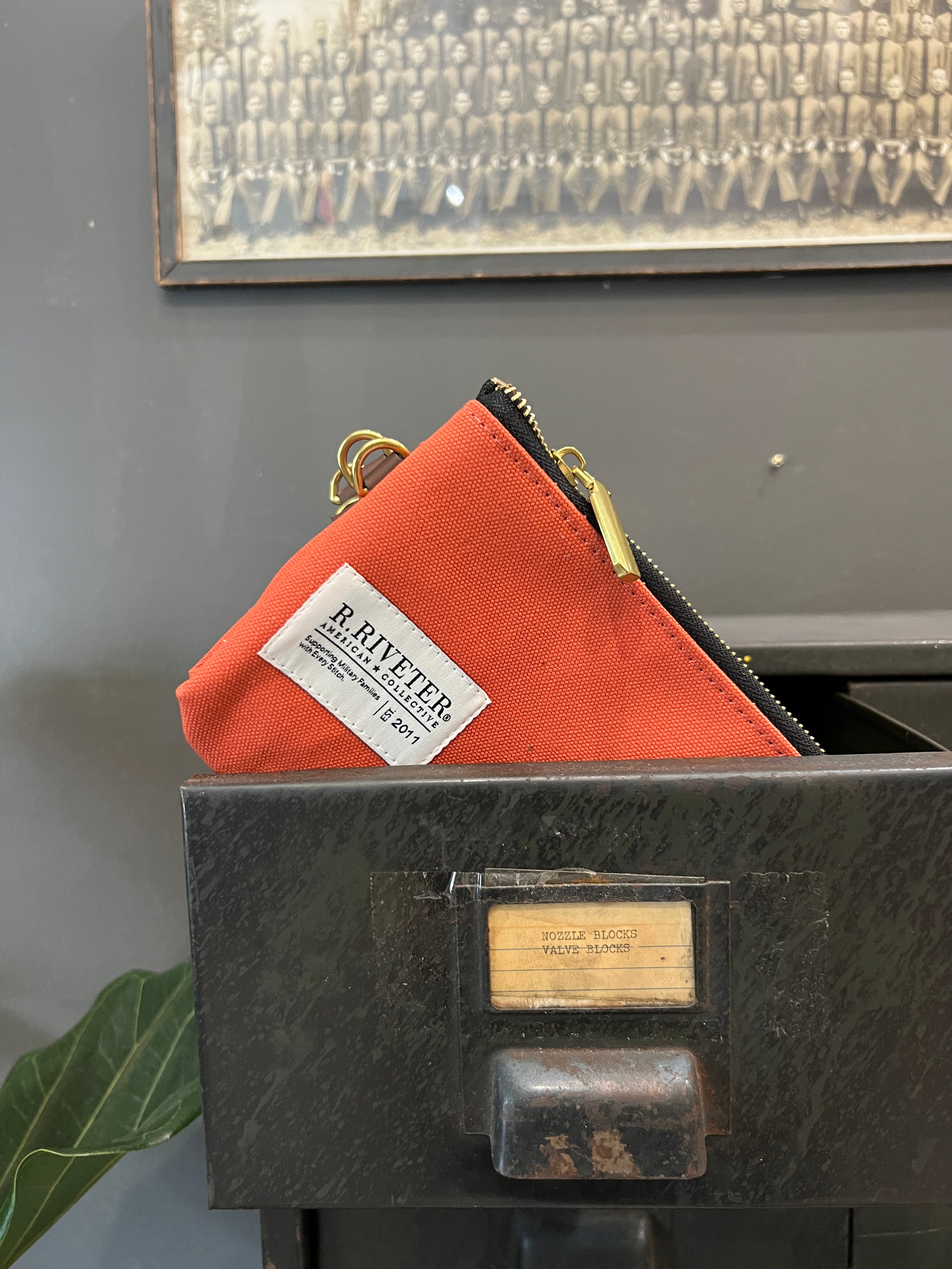 Lucy Zipper Pouch | Terracotta Canvas