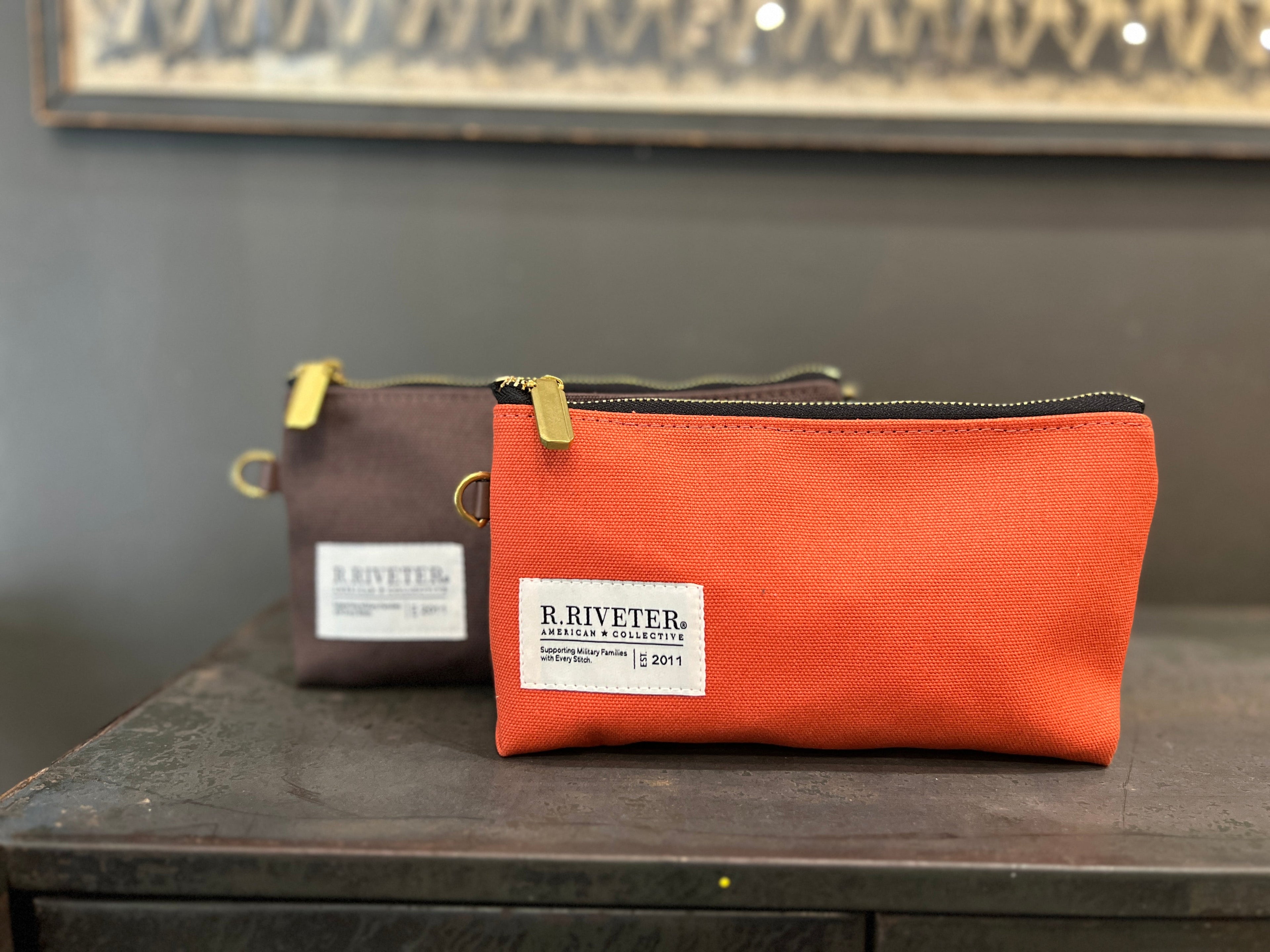 Lucy Zipper Pouch | Terracotta Canvas
