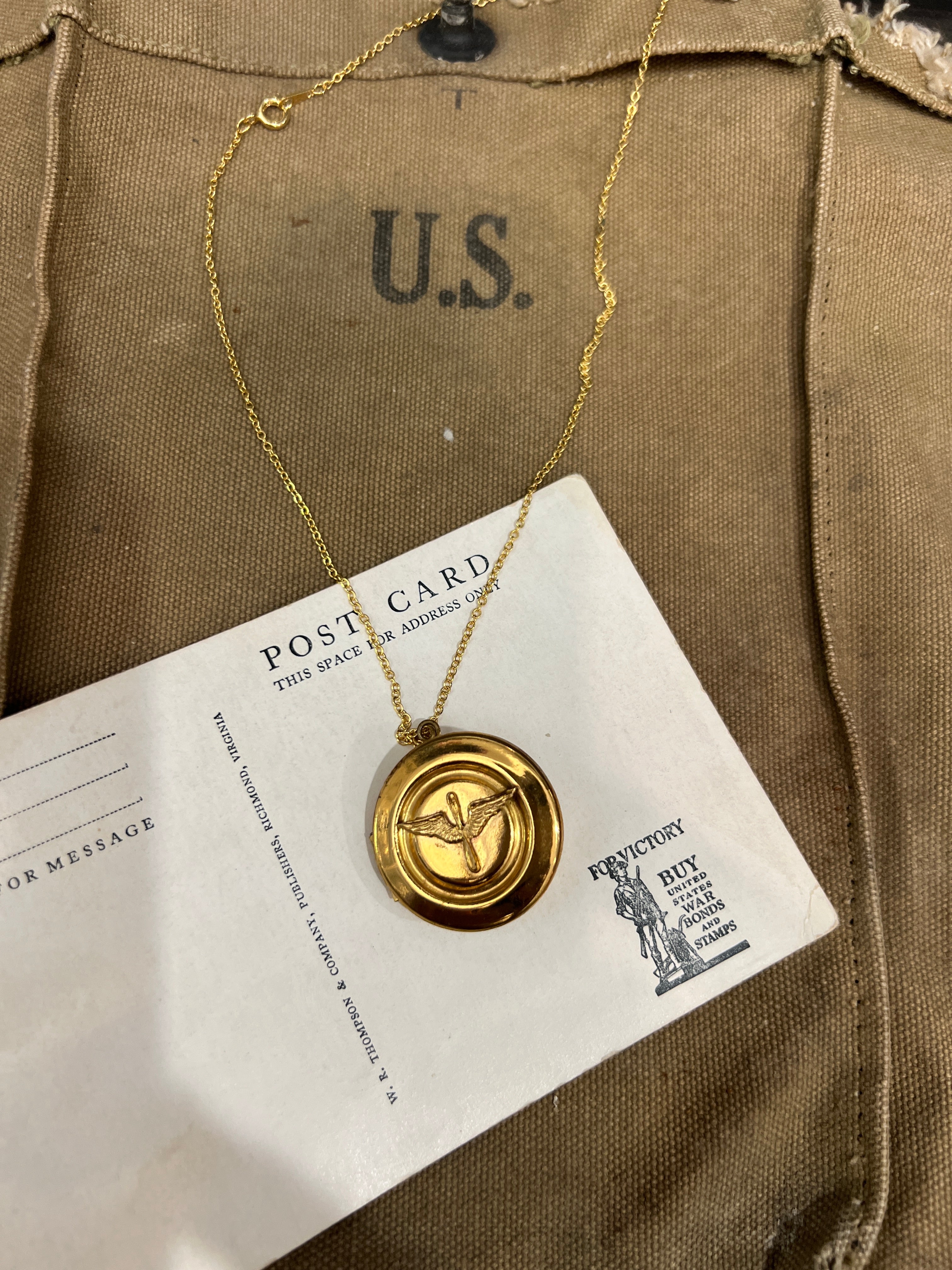 Jewelry | WW2 AAC Army Air Corps Sweetheart Road Locket Necklace