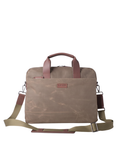 Normandy Men's Briefcase | Fatigue Waxed Canvas