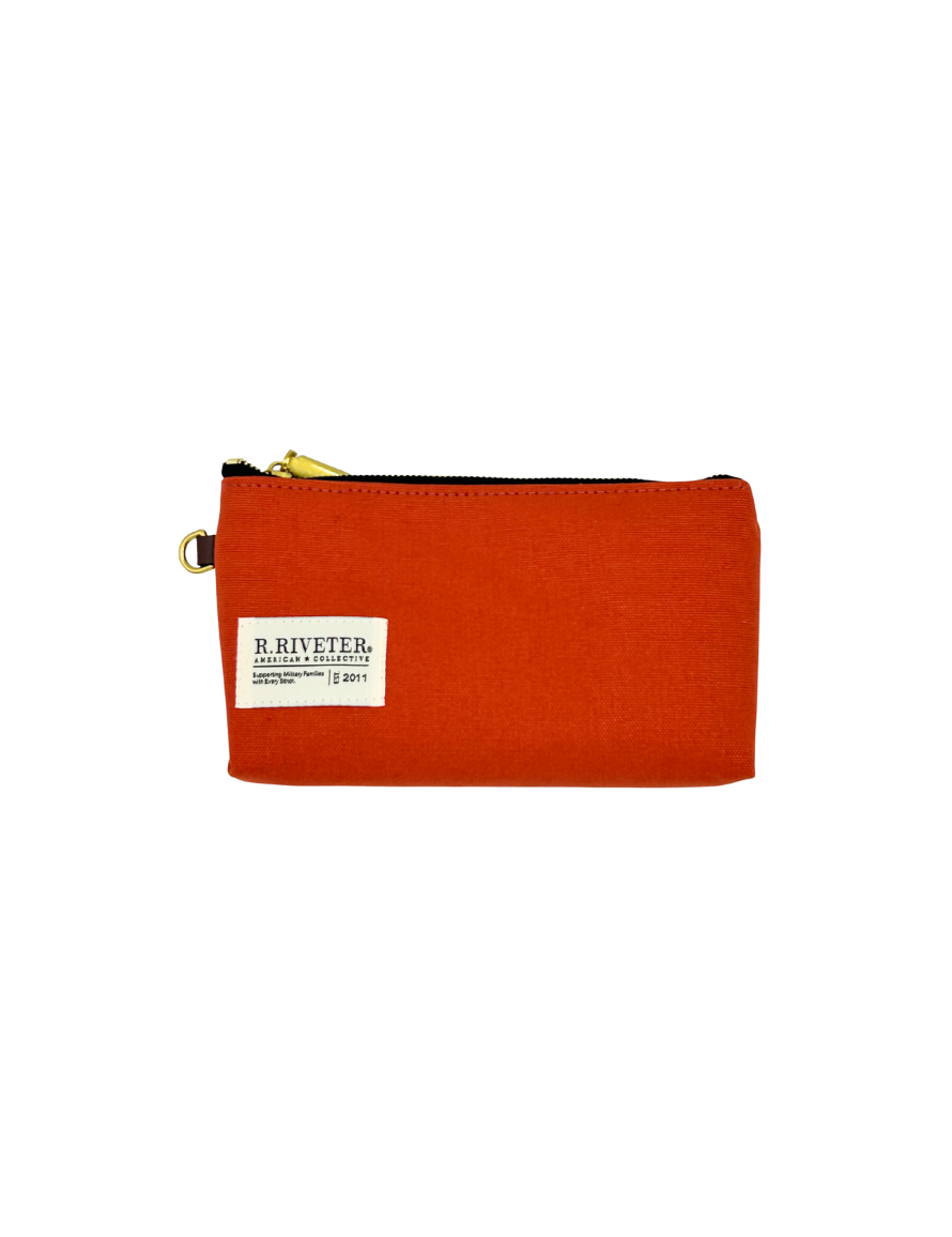 Lucy Zipper Pouch | Terracotta Canvas