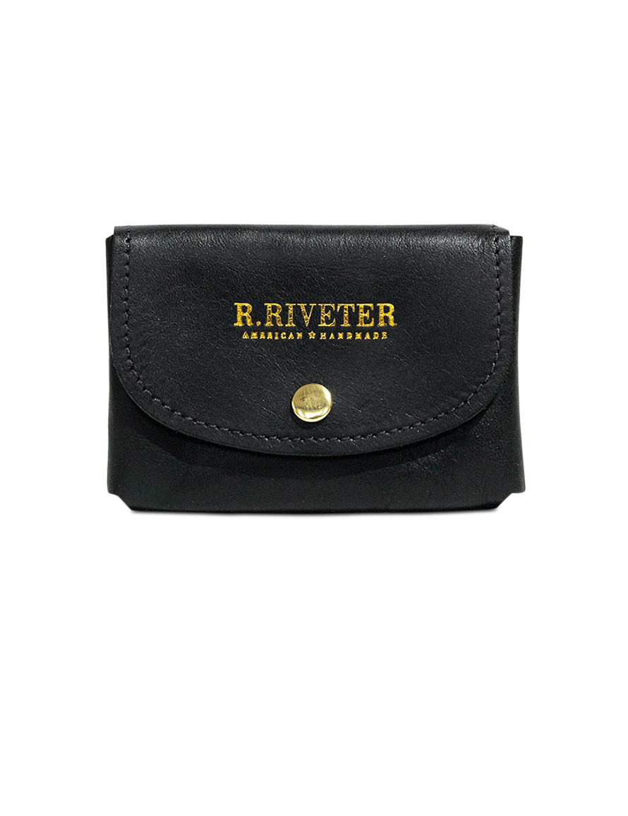Ida Mini | Signature Black Leather Card Holder Wallet