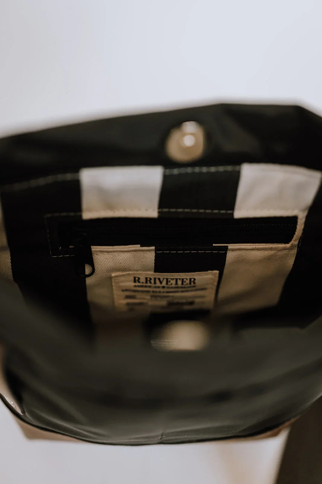Betsy Bucket Bag | Khaki Nylon + Brown Leather