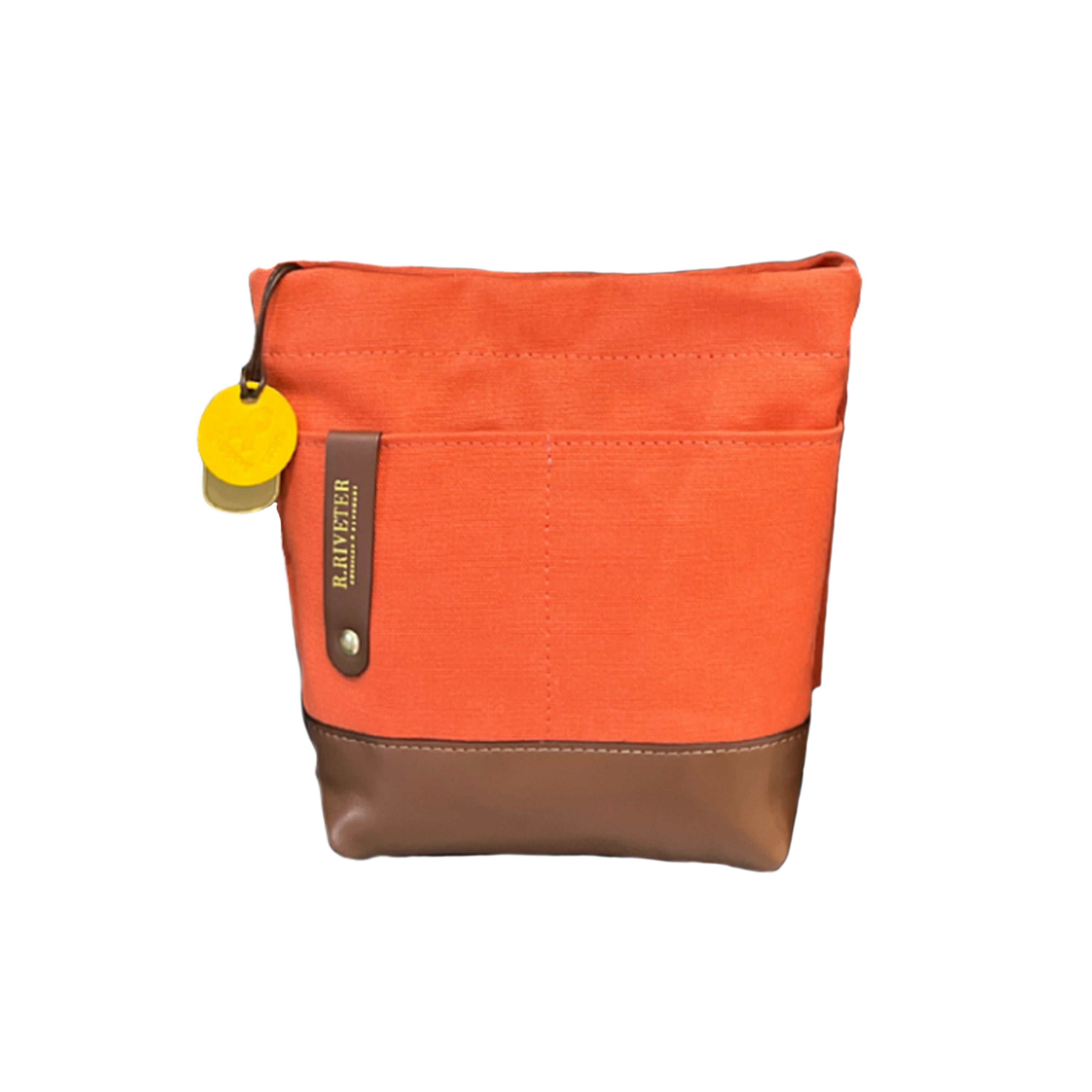 Betsy Bucket Bag | Terracotta Brown Canvas with Brown Leather