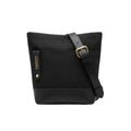 Betsy Bucket Bag | Black Washed Canvas + Black Leather