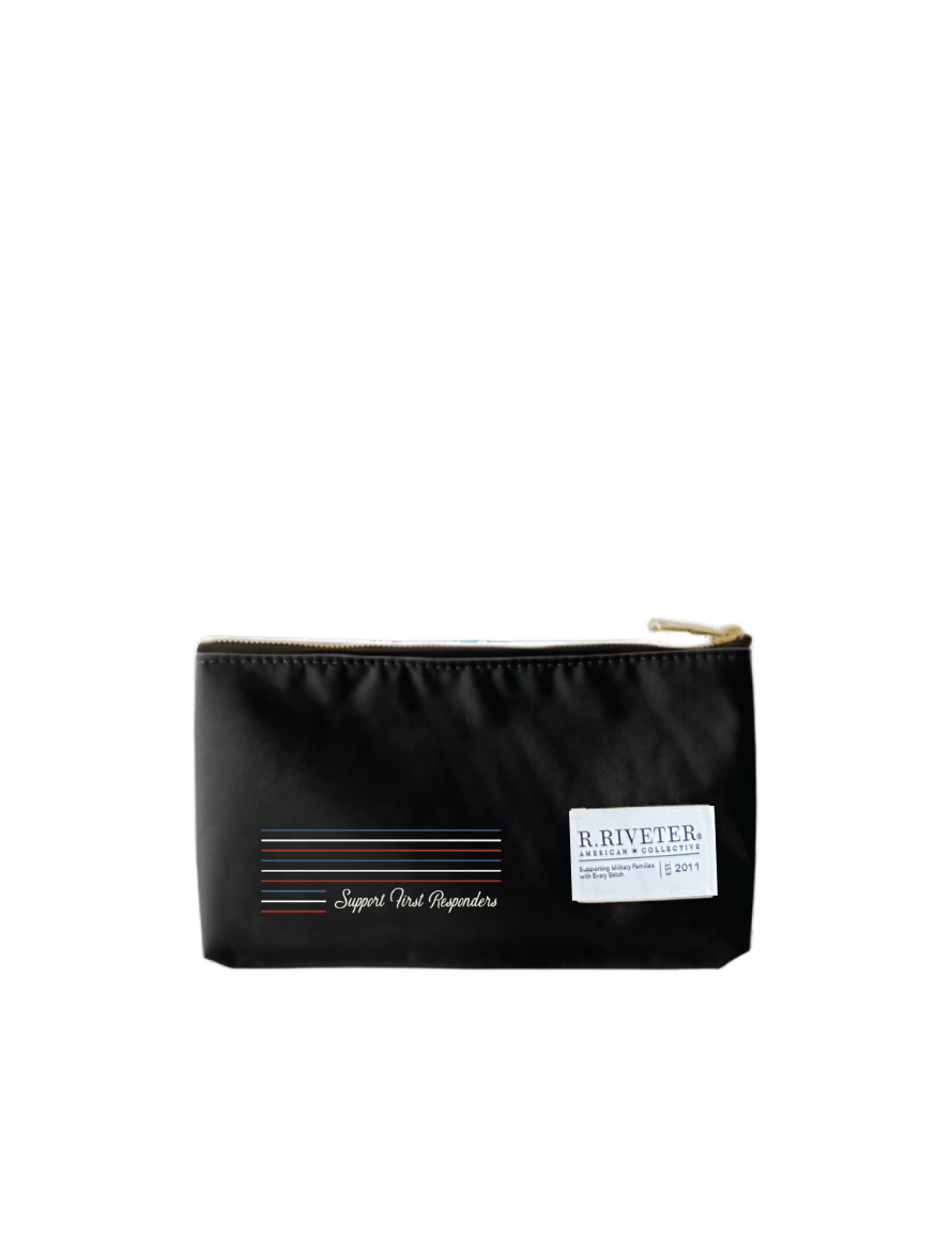 Lucy Zipper Pouch | Black Nylon Support First Responders