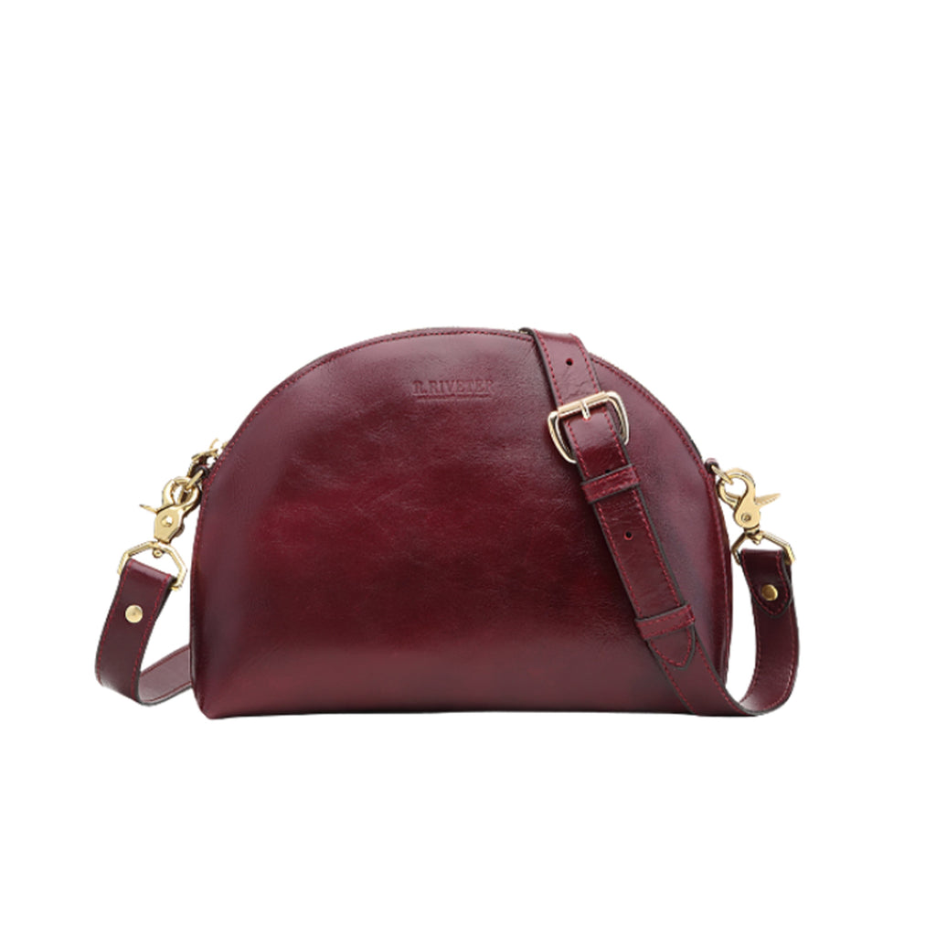 Hopper Crossbody Bag | Cherry Leather