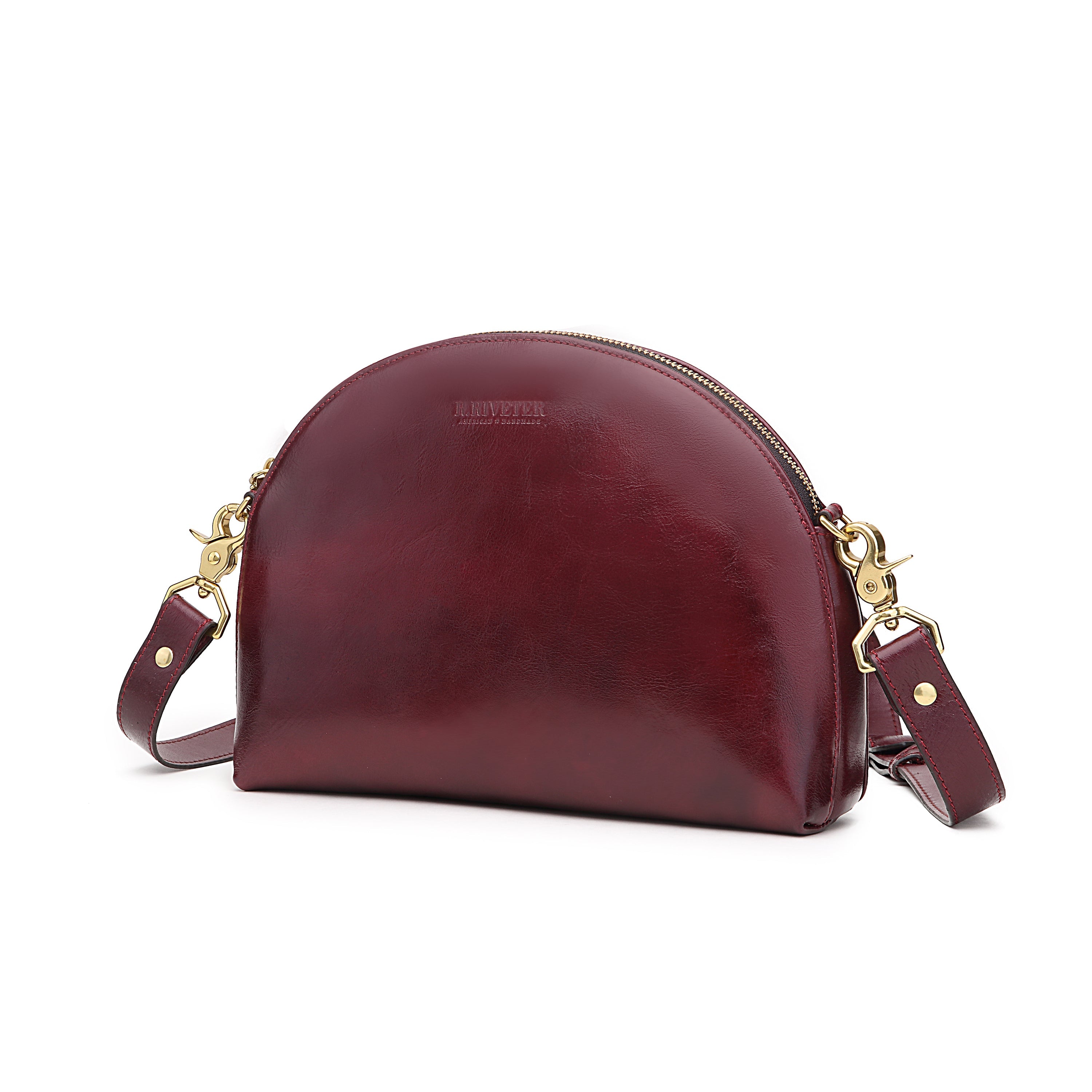 Hopper Crossbody Bag | Cherry Leather