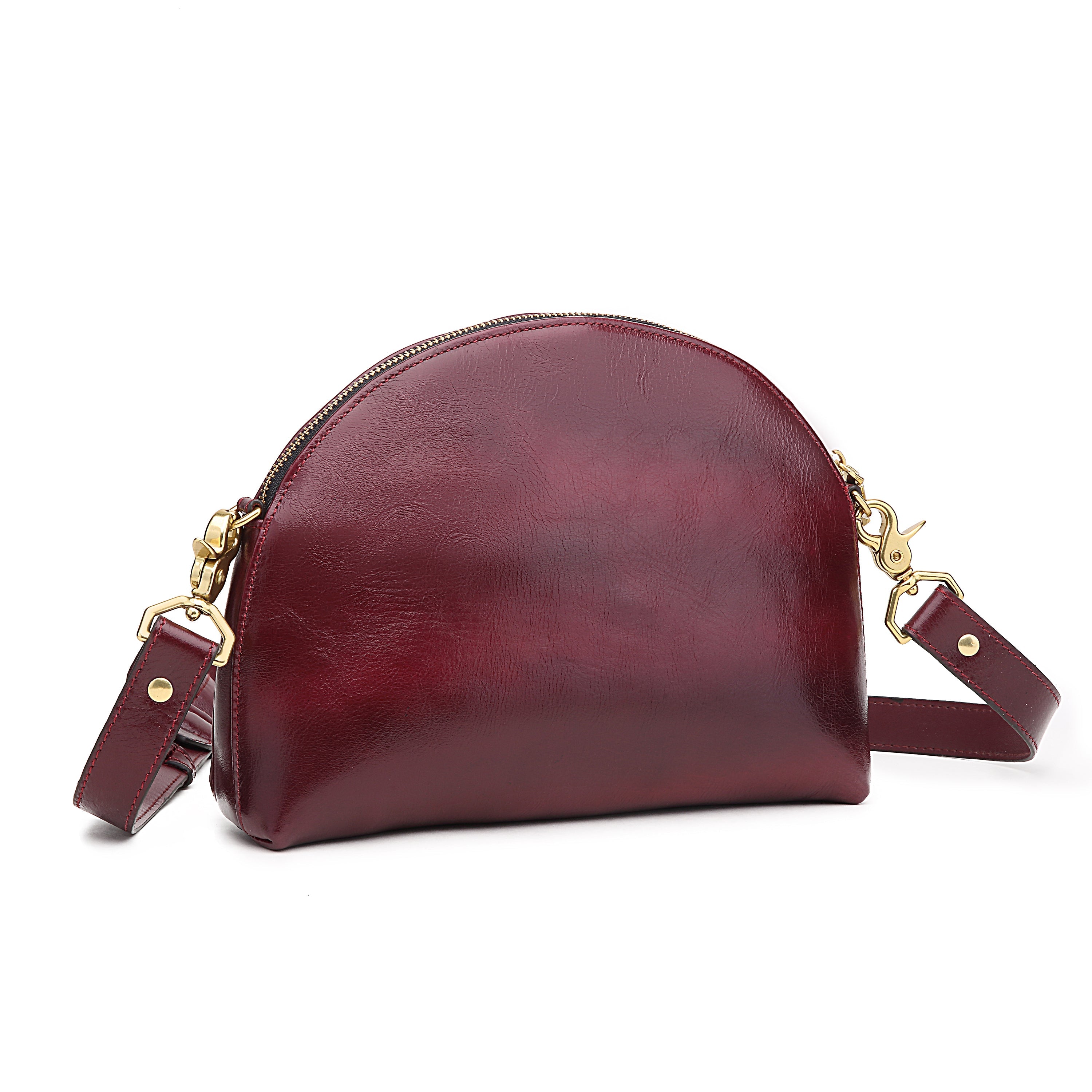 Hopper Crossbody Bag | Cherry Leather